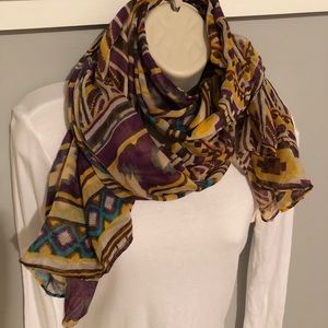Scarf - Purple, Brown and Gold